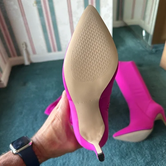 Leith Hot Pink Thigh High Boots - Picture 4 of 5